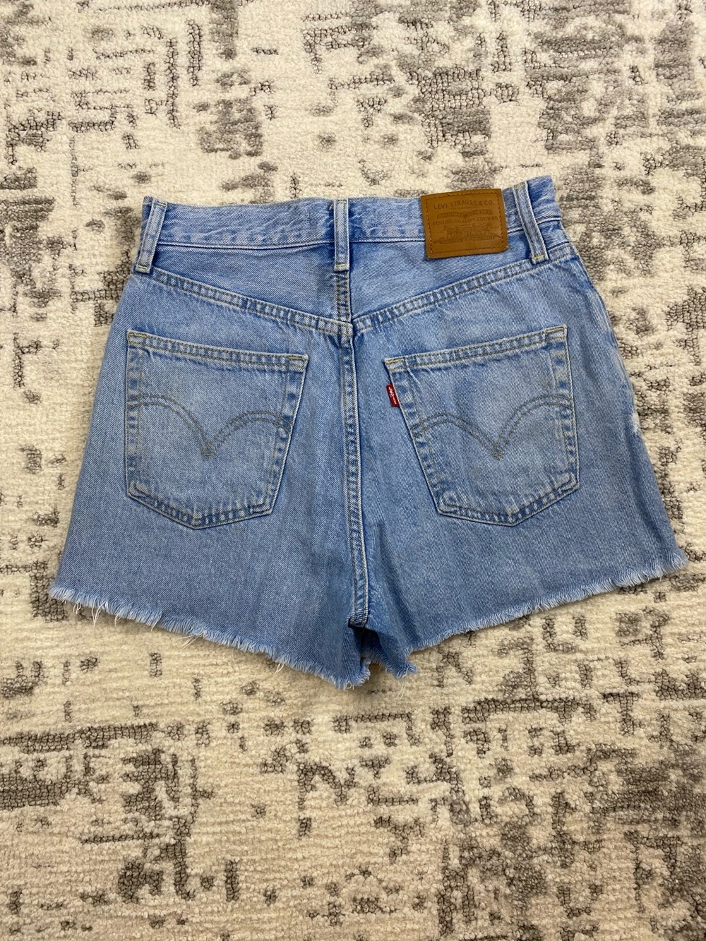 Blue Levi’s Ribcage Denim Shorts
